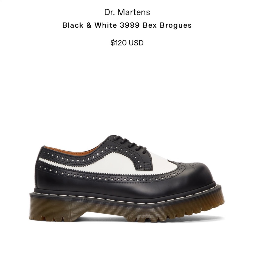 Dr martens black & white oxford.